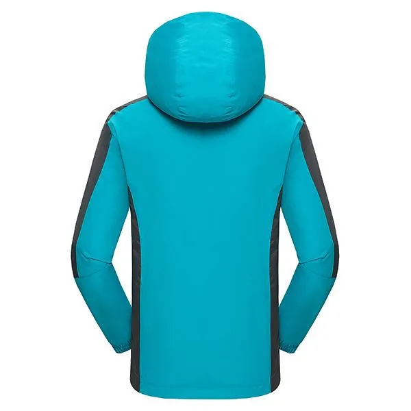 Zippered Long-Sleeved Waterproof Jacket With Removable Lining