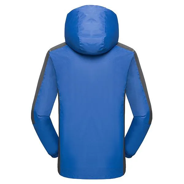 Zippered Long-Sleeved Waterproof Jacket With Removable Lining