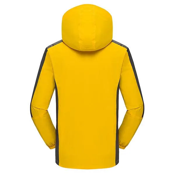 Zippered Long-Sleeved Waterproof Jacket With Removable Lining