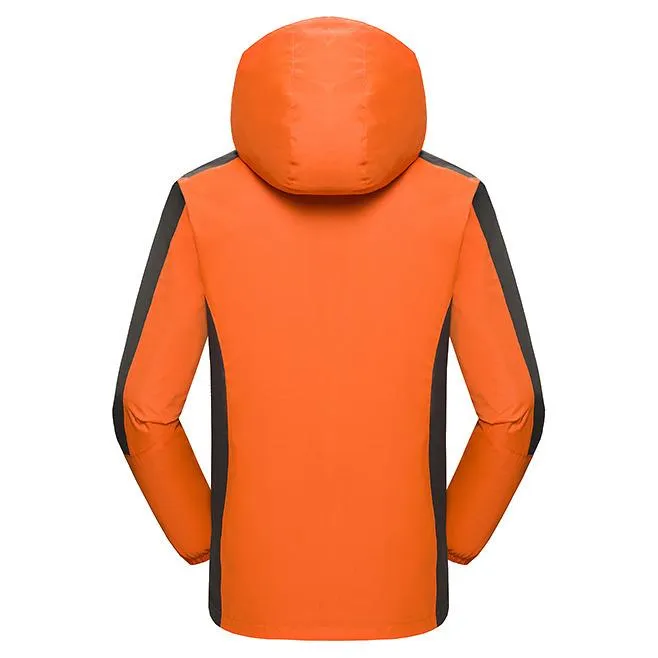 Zippered Long-Sleeved Waterproof Jacket With Removable Lining