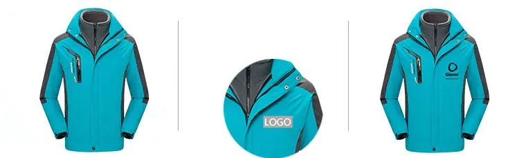 Zippered Long-Sleeved Waterproof Jacket With Removable Lining