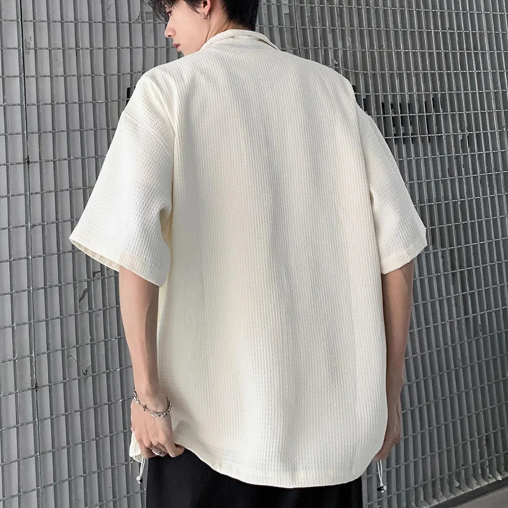 Zippered Stand Collar Shirt
